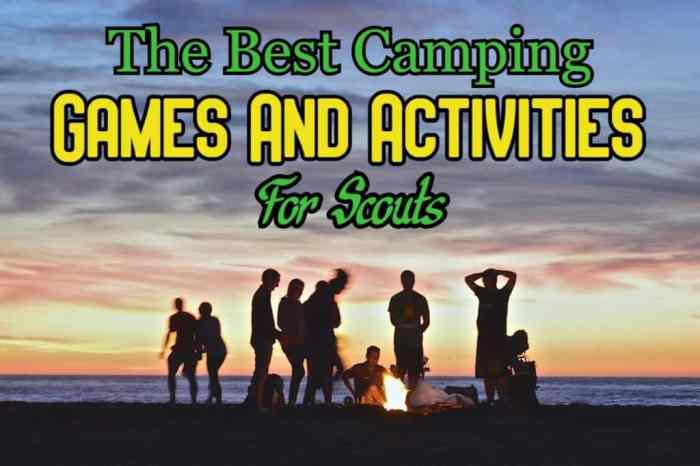 Fun outdoor activities for scout camps