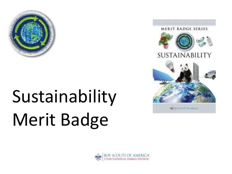 Sustainability merit badge guide