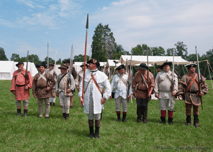 Historical reenactment activities for scouts