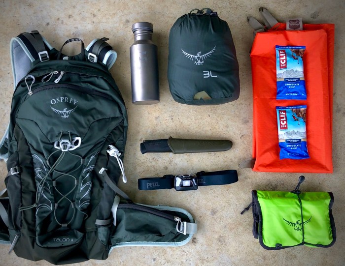 Night hiking equipment for scouts