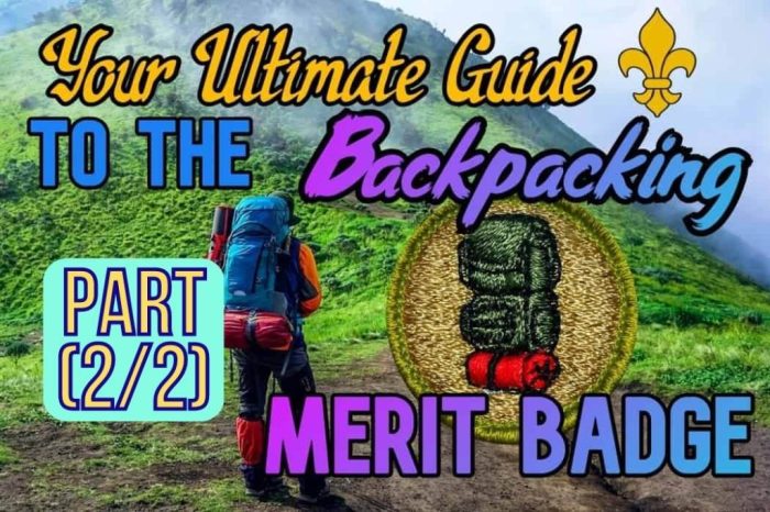 Backpacking merit badge gear list