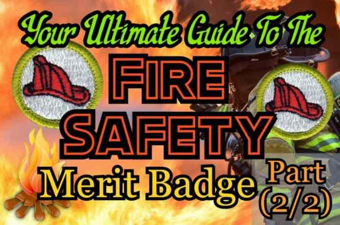Fire safety merit badge checklist
