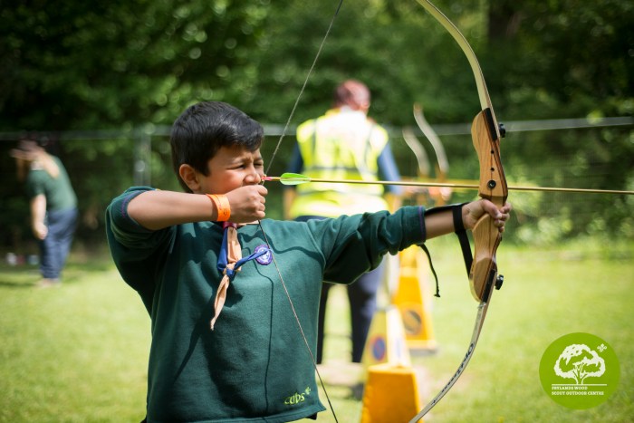 Archery equipment for scout activities