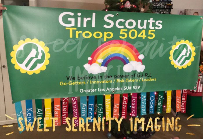 Customizable scout troop banners