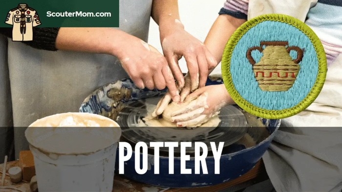 Pottery merit badge firing process