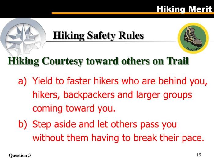 Scout hiking safety protocols